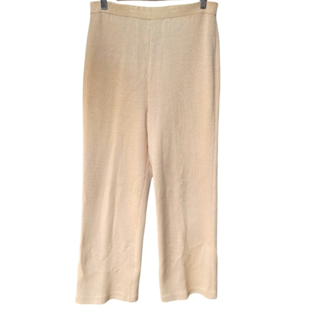 St. John Collection By Marie Gray Santana Knit Pants Beige Camel Size 10